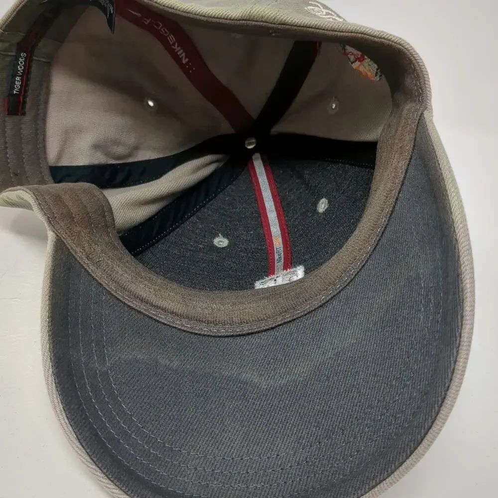 Nike Baseball Cap Beige One Size Tiger Woods TW Logo Pumpkin Ridge Golf Hat